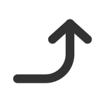 Corner Right Up SVG Icon